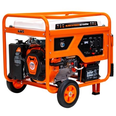 Генератор RURIS R-Power GE 7000 RC – 6500W, 13 к.с., дистанционно управление, колела