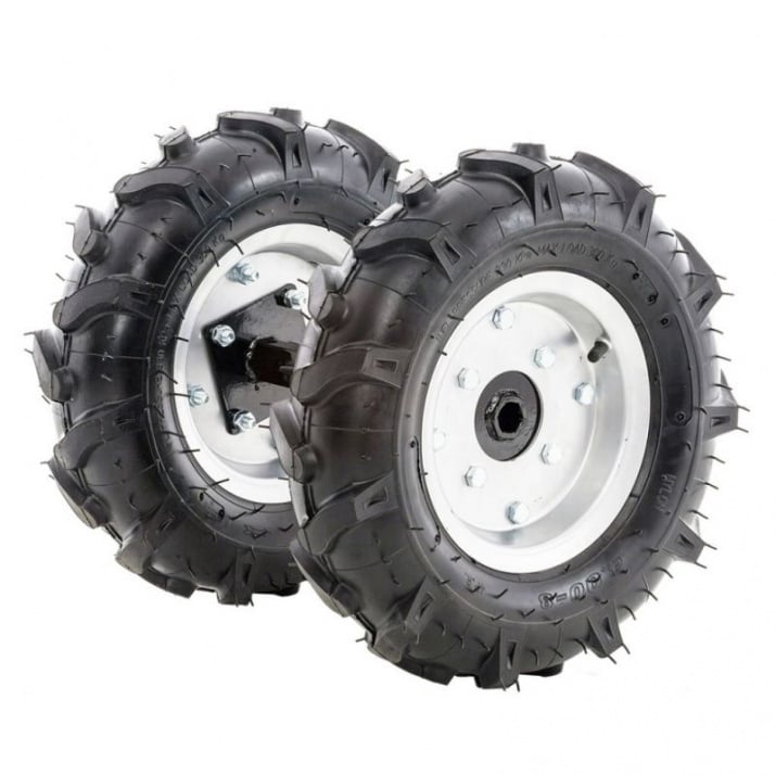 Комплект гумени колела TS 103 400x8 с адаптер Снимка 1